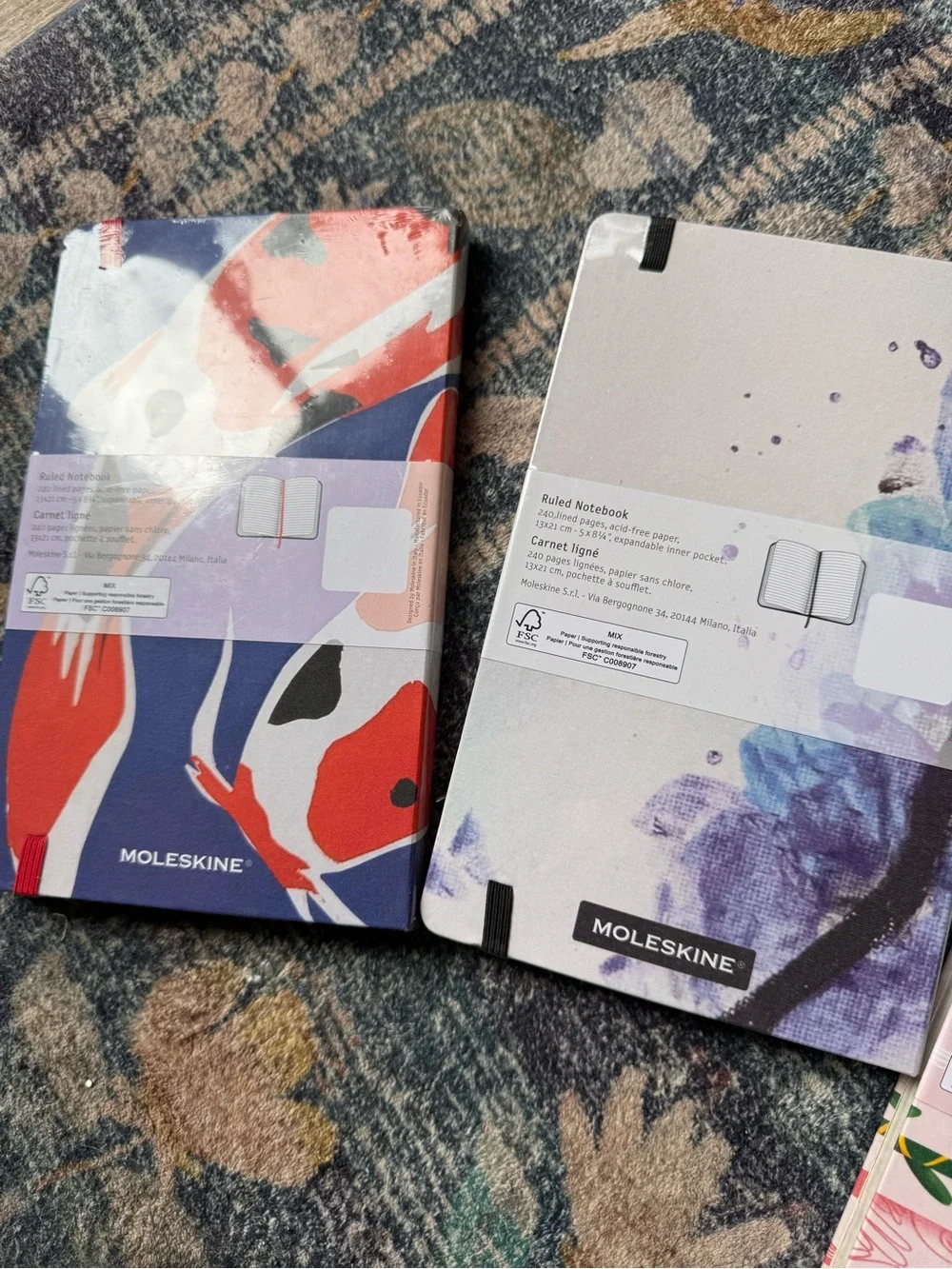 Moleskine x Anthropologie Set of 3 Patterned Special Edition Hardcover Notebooks